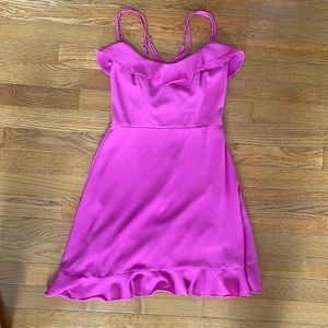 Hot pink mini dress
